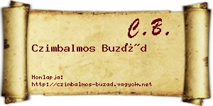 Czimbalmos Buzád névjegykártya